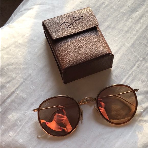 Authentic Gold & Copper Ray Bans